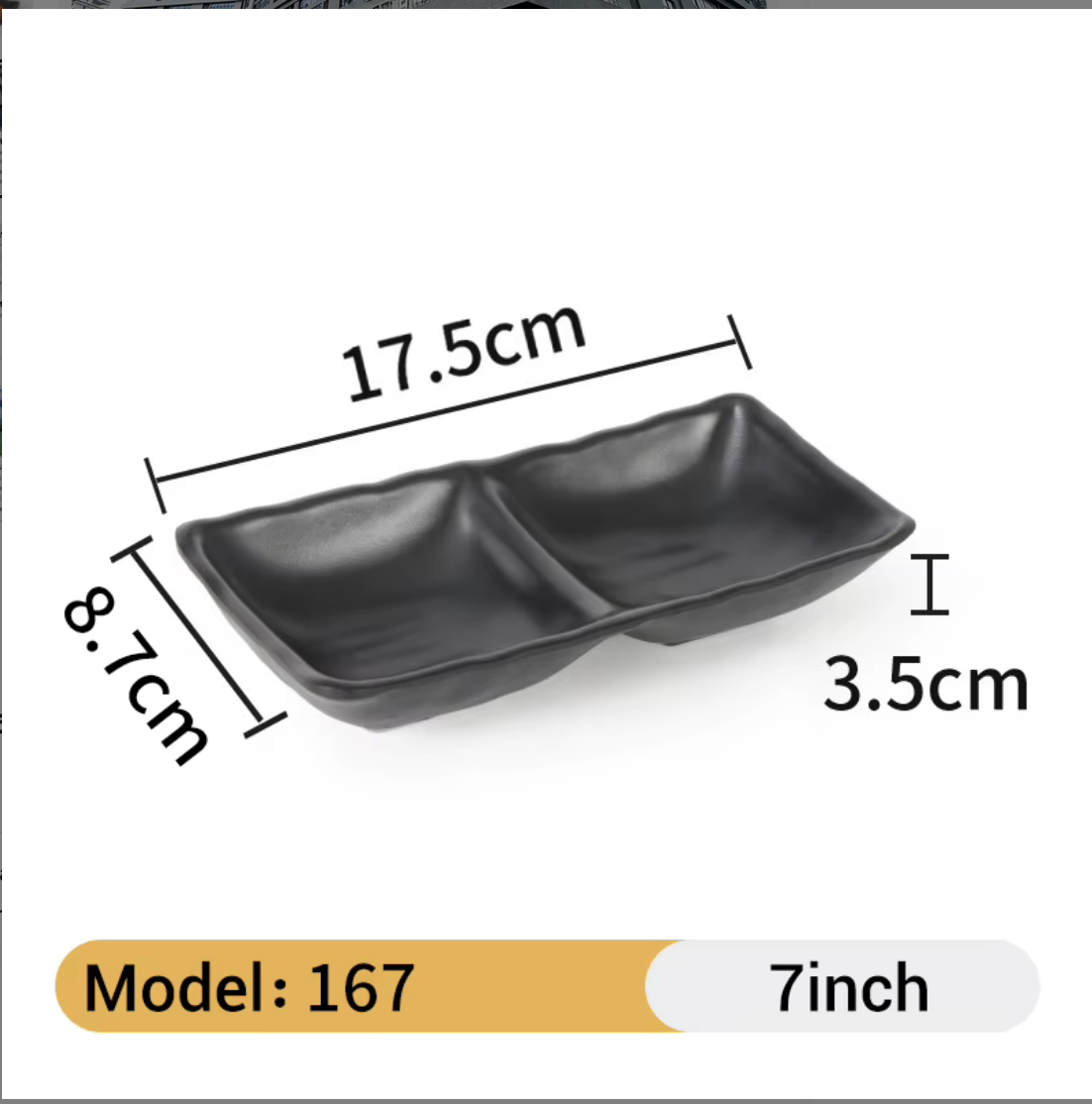 Dual Compartment Dish 1677