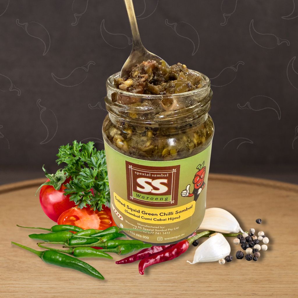 Small Salted Squid Green Chili Sambal - 140g 1