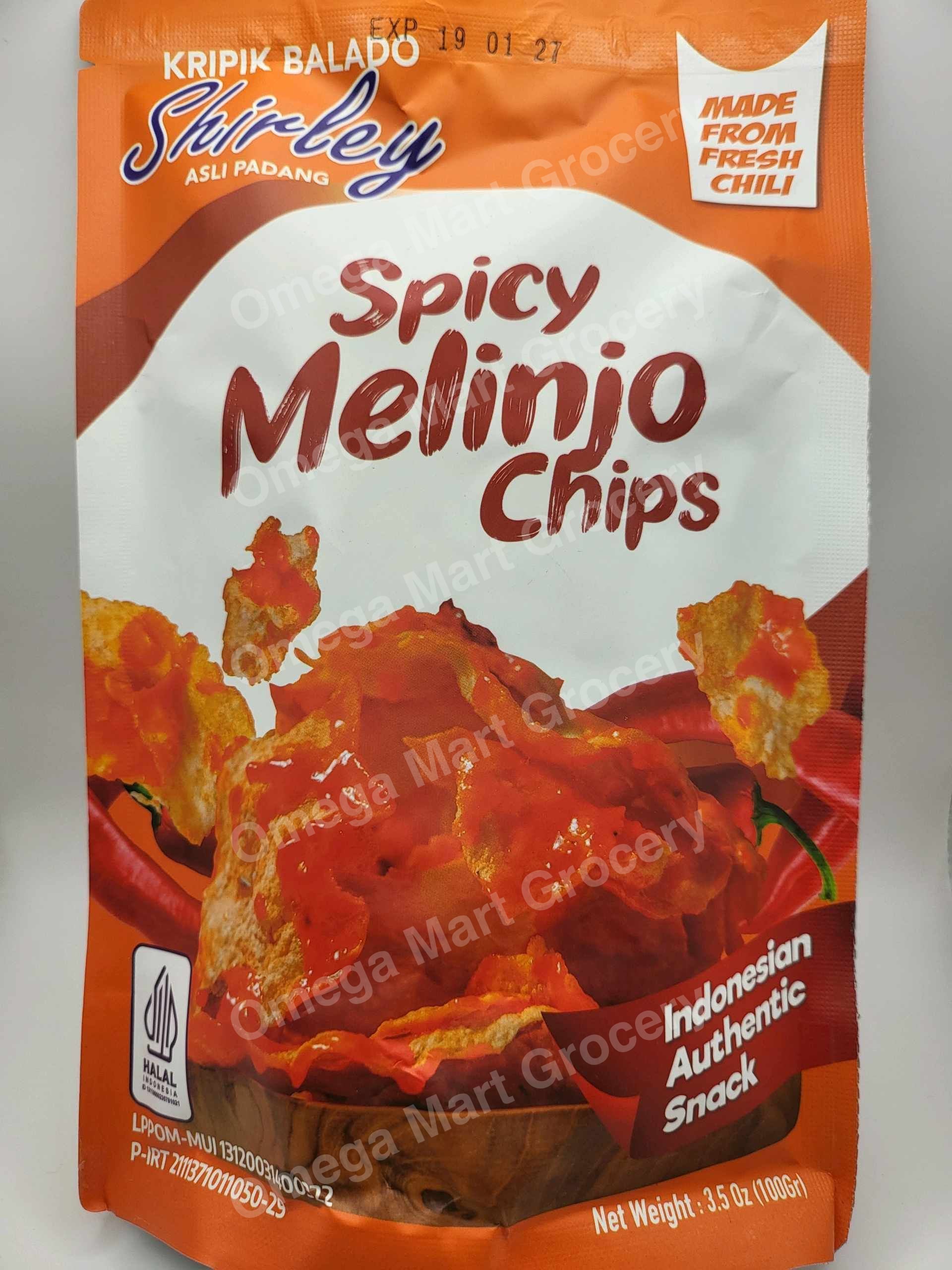 shirley spicy melinjo chips